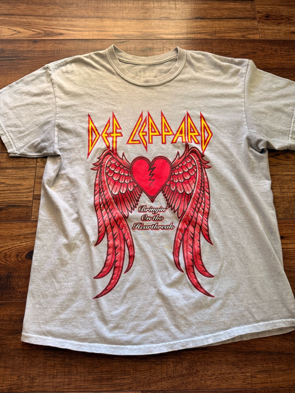 Def Leppard Bringin’ On The Heartbreak Band T-Shirt L | 80s Rock